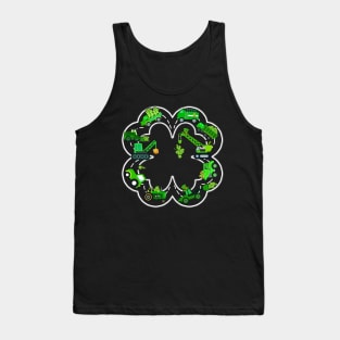 St Patricks Day Shamrock Truck Construction Boy Kids Toddler Tank Top